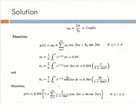 Solved Example Find The Compact Trigonometric Fourier Series