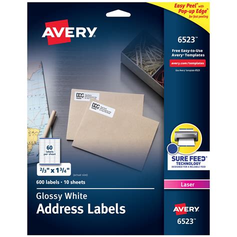 Avery Return Address Labels With Sure Feed And Easy Peel Technology