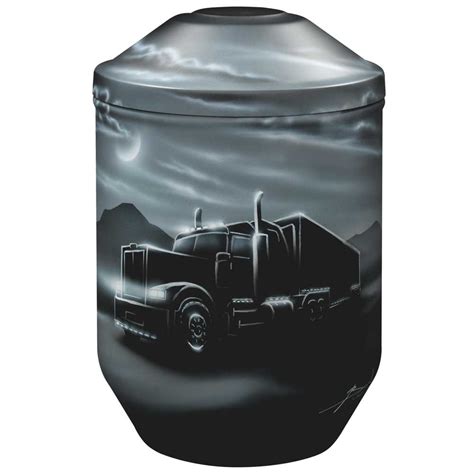 Designer Urne Edelplatal Truck Black Edition Edelplatal Urnen