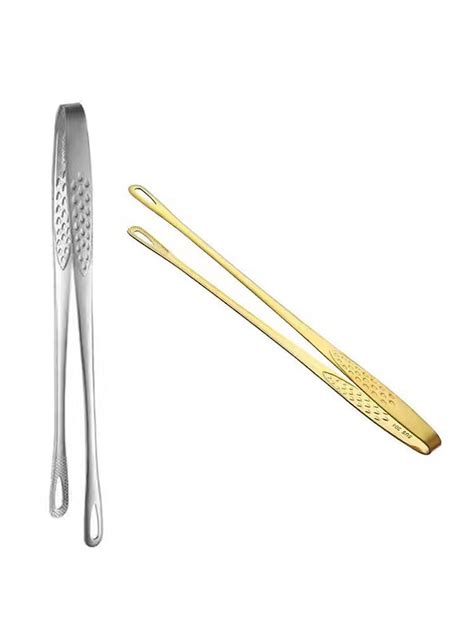 BE TOOL 2PCS Stainless Steel Cooking Food Tongs Hot Pot Spoon Strainer With U Shaped Hollow