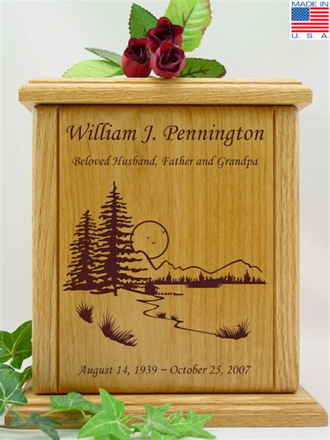 Wood Scenic Outdoors Cremation Urns For People