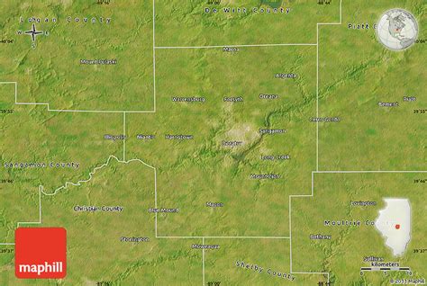 Satellite Map of Macon County