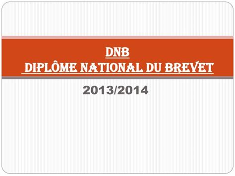 Ppt Dnb Dipl Me National Du Brevet Powerpoint Presentation Free