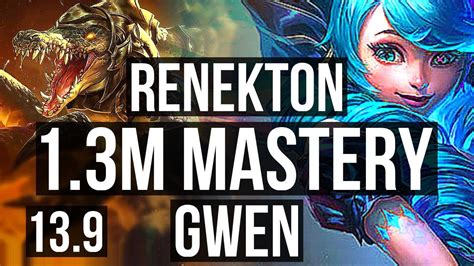 Renekton Vs Gwen Top 13m Mastery 624 Kr Grandmaster 139