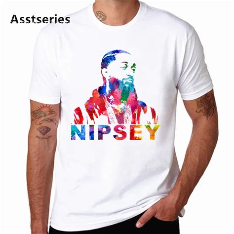 Nipsey Hussle Printed Men T Shirt Hip Hop White Tshirt Harajuku Streetwear Rapper Nipsey Hussle