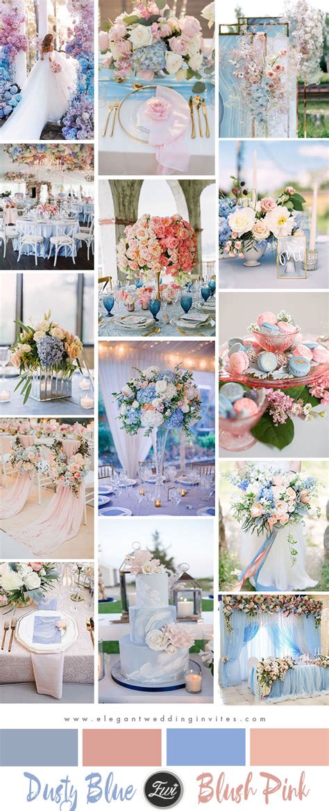 30+ Dreamy Dusty Blue and Blush Wedding Color Combo Ideas for 2020 ...