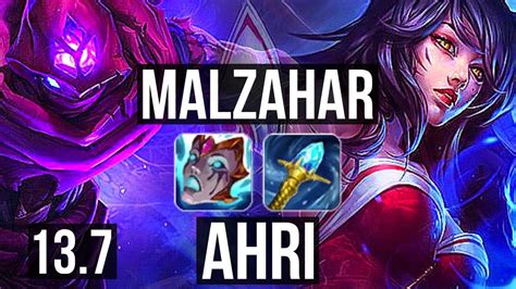 Malz Vs Ahri Mid Rank Malz M Mastery Games Kr