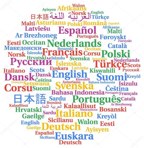 Multilingual Languages Word Cloud Concept Stock Photo By Ricochet69