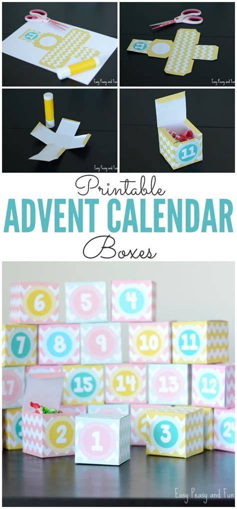 Printable Advent Calendar Boxes - Easy Peasy and Fun