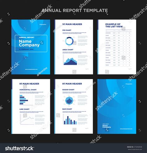 Modern Annual Report Template Cover Design Stock Vector Royalty Free