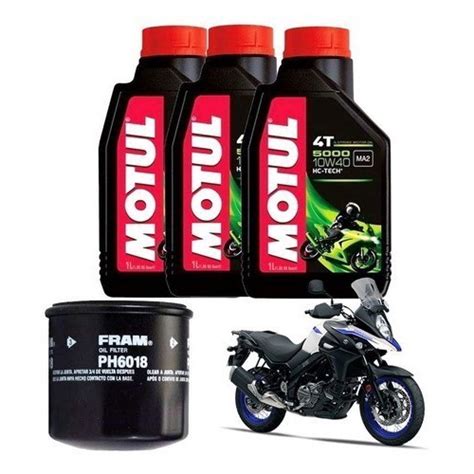 Kit Troca Oleo Filtro Fram Motul W Suzuki V Strom Submarino