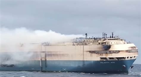 Cargo Ship Full Of Porsches Bentleys Vws On Fire Adrift In Atlantic