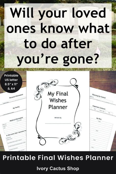 Printable Last Wishes Template