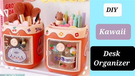 Diy Kawaii Desk Organiser How To Make Kawaii Pen Holder Diy Desk