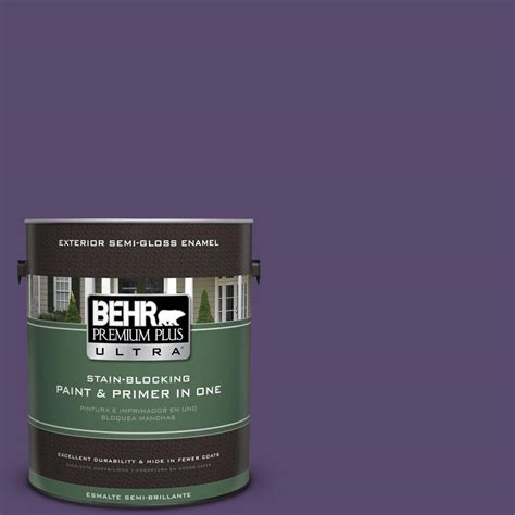 BEHR Premium Plus Ultra 1 Gal P570 7 Proper Purple Semi Gloss Enamel