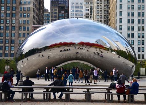 Fall Foliage Reflected on the Bean Editorial Photography - Image of ...