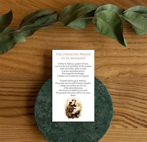 Unfailing Prayer To St Anthony Printable St Anthony Of Padua Prayer