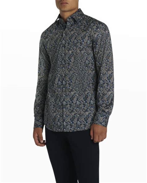 Bugatchi Men S Paisley Sport Shirt Neiman Marcus