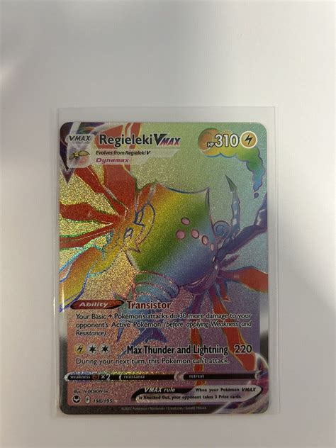 Pokémon TCG Regieleki VMAX Silver Tempest 198 195 Holo Secret Rare eBay