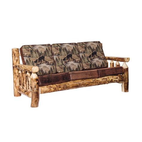 Rustic Colorado Aspen Cushioned Sofa