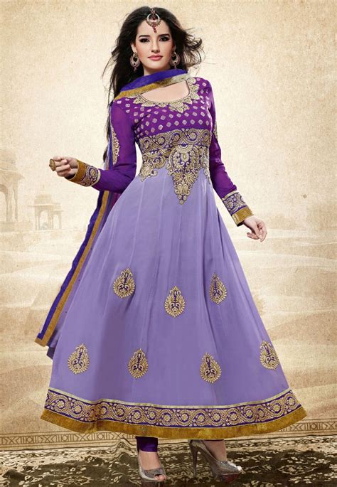 Purple Anarkali ChuridarKameez 117 00 Wonderful Dress Pakistani