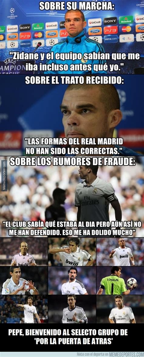 Memedeportes Amarga Despedida De Pepe En El Real Madrid