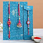 Meenakari Lumba Rakhi Set And D Rakhi With Almonds And Ferrero Rocher