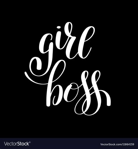 Girl Boss Handwritten Positive Inspirational Quote