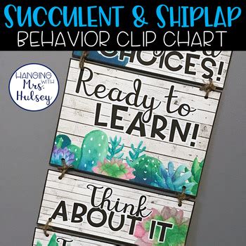 Succulent Clip Chart By Hanging With Mrs Hulsey TPT