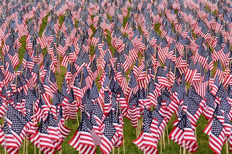 Memorial Day display of 37,000 United States flags commemorating fallen heroes, in our oldest ...