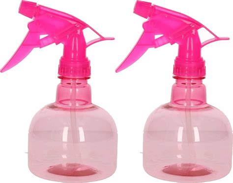 2x Waterverstuivers Spuitflessen 330 Ml Roze Plantenspuiten