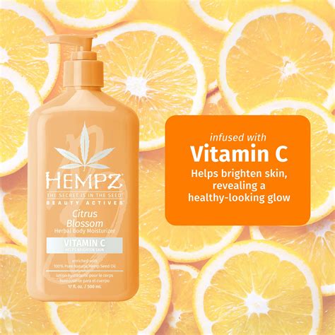 Hempz Citrus Blossom Herbal Moisturizing Lotion With Brightening Vitamin C