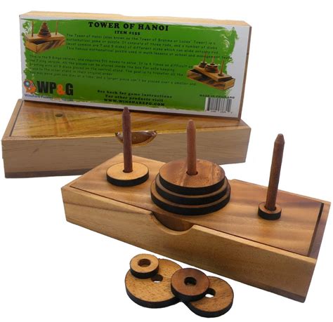 Tower of Hanoi Wooden Brain Teaser Puzzle