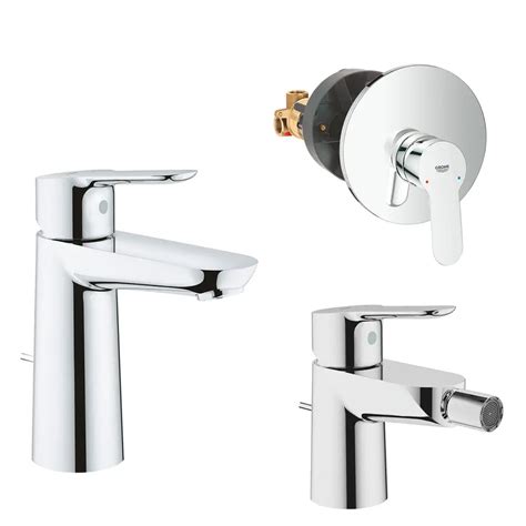 Set Miscelatori Grohe Bauedge Lavabo Tg M Bidet Doccia Incasso