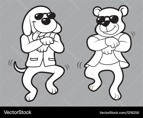 Animal dancing a popular dance Royalty Free Vector Image