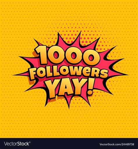 1000 Follower Celebration Banner For Social Media Vector Image