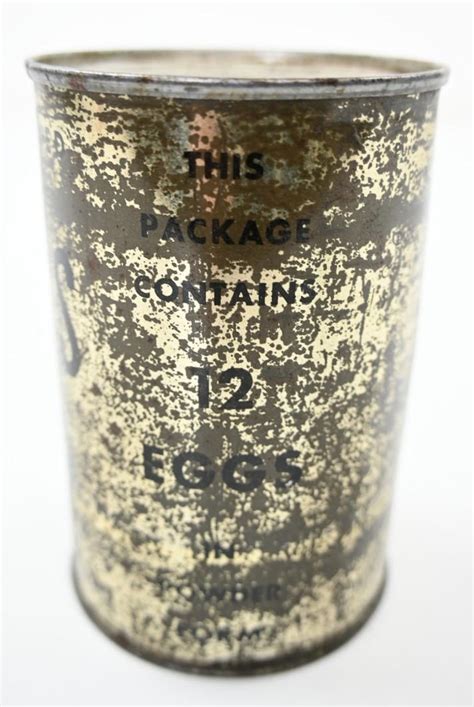 WorldWarCollectibles US WW2 Ration Can Of Pure Dried Whole Eggs