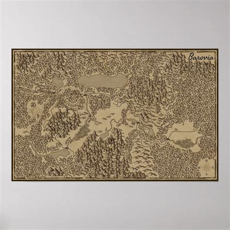 Player Handout map of Barovia (Curse of Strahd) Poster | Zazzle