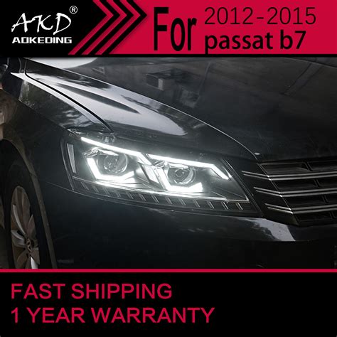 Akd Car Styling Headlights For Vw Passat B7 Led Headlight Us Version Led Drl 2012 2015 H7 D2h