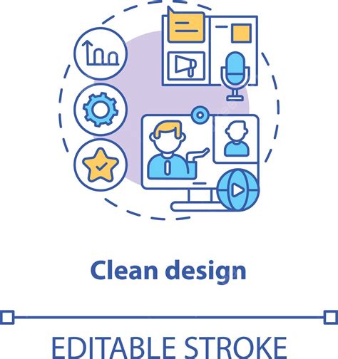 clean design concept icon contour metaphor clean vector contour