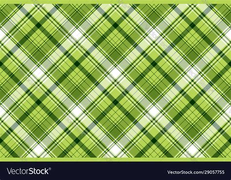 Green irish tartan fabric texture Royalty Free Vector Image