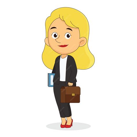 Premium Vector Businesswoman Cartoon Character In Smart Clothes