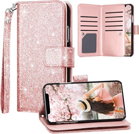 Amazon Fingic For IPhone 11 Wallet Case Glitter Sparkle 9 Card