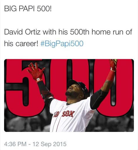 David Ortizs Historic 500th Home Run In Career