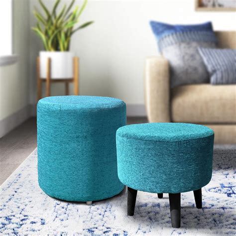 Homeaccex Ottoman Stool Pouffes Footstool For Sitting Tufted Leg Rest