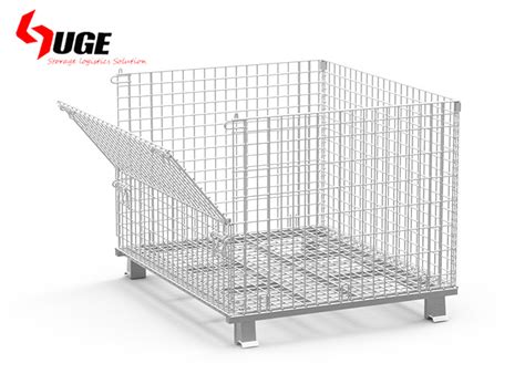 Collapsible Warehouse Storage Cage Mesh Storage Cage Logistic Roll