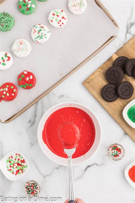 Chocolate Covered Christmas Oreos Eating On A Dime