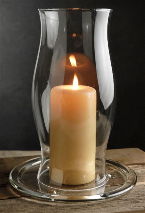 Glass Hurricane Candle Shade 11.5in