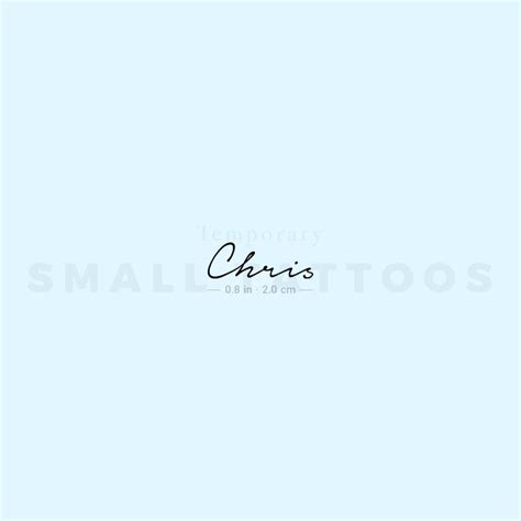 Chris Temporary Tattoo (Set of 3) – Small Tattoos