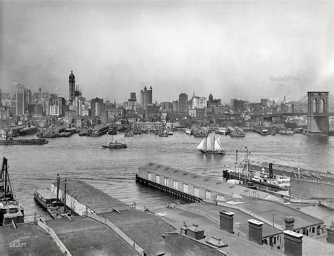 Manhattan Rising 1907 Shorpy Old Photos Framed Prints